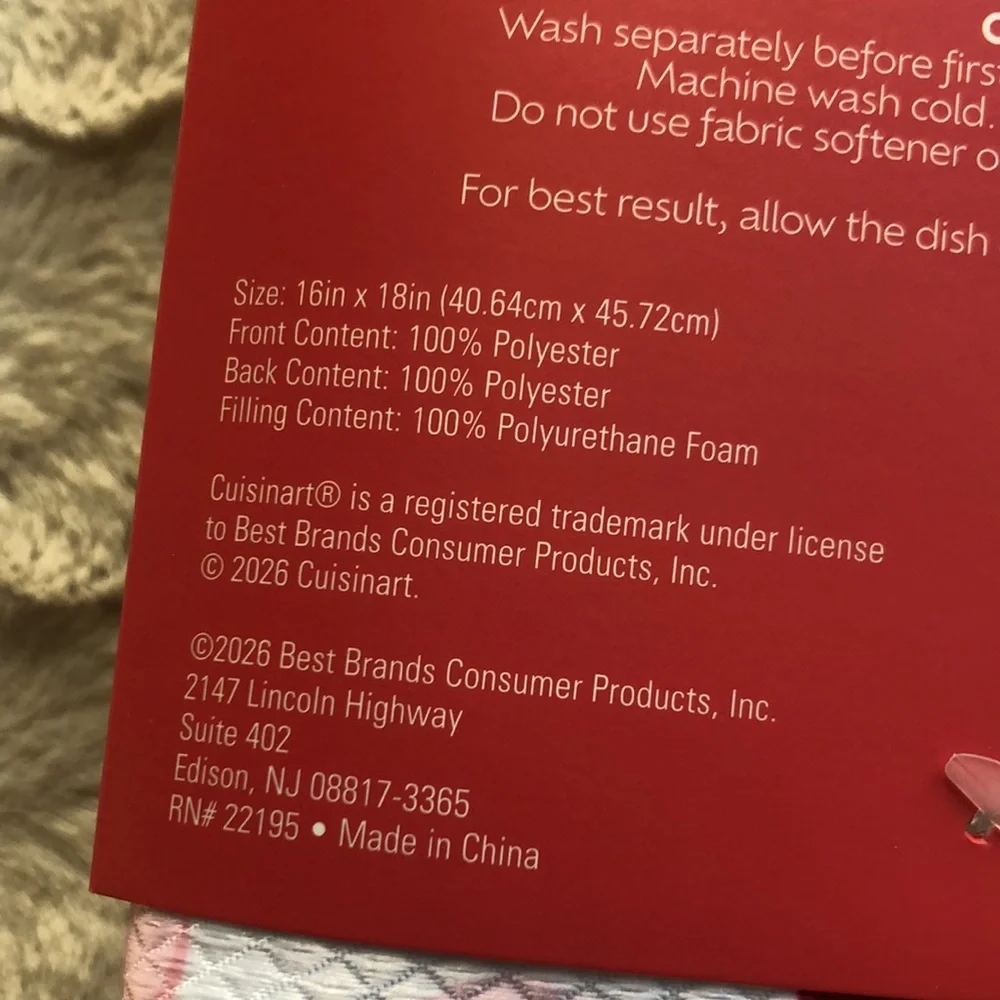Cuisinart Red and Pink Conversation Heart Valentine Dish Drying Mats
